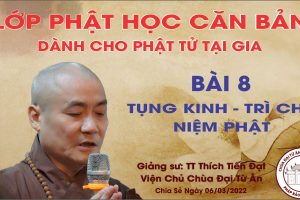 LỚP GIÁO LÝ PHẬT HỌC CĂN BẢN BÀI 8 : TỤNG KINH TRÌ CHÚ NIỆM PHẬT