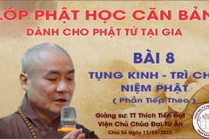 LỚP GIÁO LÝ PHẬT HỌC CĂN BẢN BÀI 8 : TỤNG KINH - TRÌ CHÚ - NIỆM PHẬT ( Phần Tiếp Theo )
