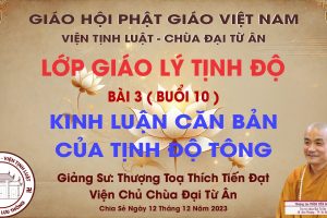 BÀI 3 – KINH LUẬN CĂN BẢN CỦA TỊNH ĐỘ TÔNG – BUỔI 10