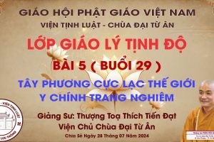 BÀI 5 – TÂY PHƯƠNG CỰC LẠC THẾ GIỚI Y CHÍNH TRANG NGHIÊM – BUỔI 29