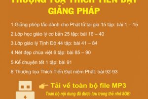 Danh Sách Thẻ Nhớ – Thượng Tọa Thích Tiến Đạt Giảng Pháp