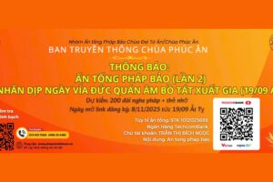 ẤN TỐNG PHÁP BẢO LẦN 2 – GIEO DUYÊN NGHE PHÁP NHÂN NGÀY VÍA ĐỨC QUÁN ÂM BỒ TÁT XUẤT GIA (19/09 ÂL)